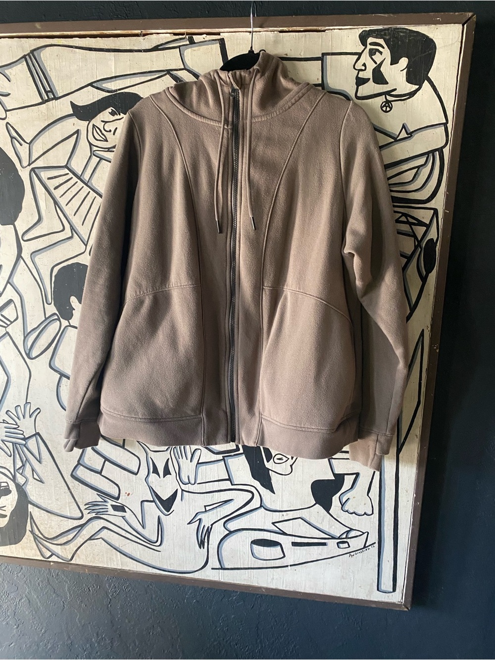 all in motion Taupe Full-Zip Hoodie Jacket